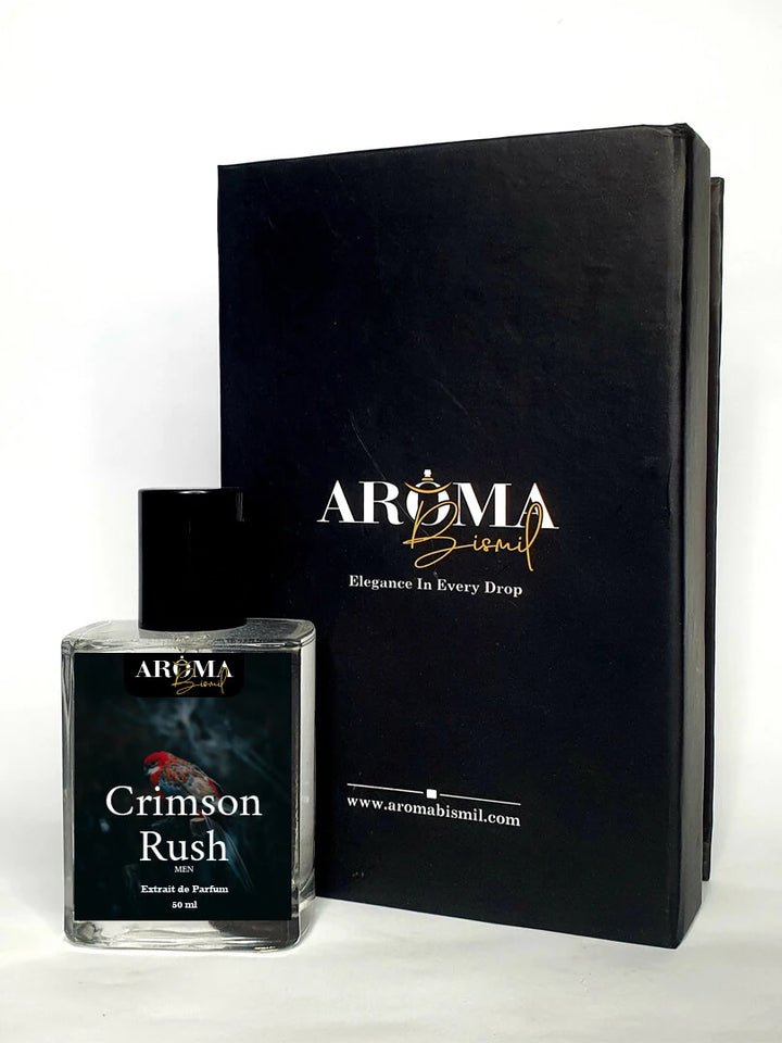 Crimson Rush perfume with box by Aroma Bismil inspired by Dunhill Desire